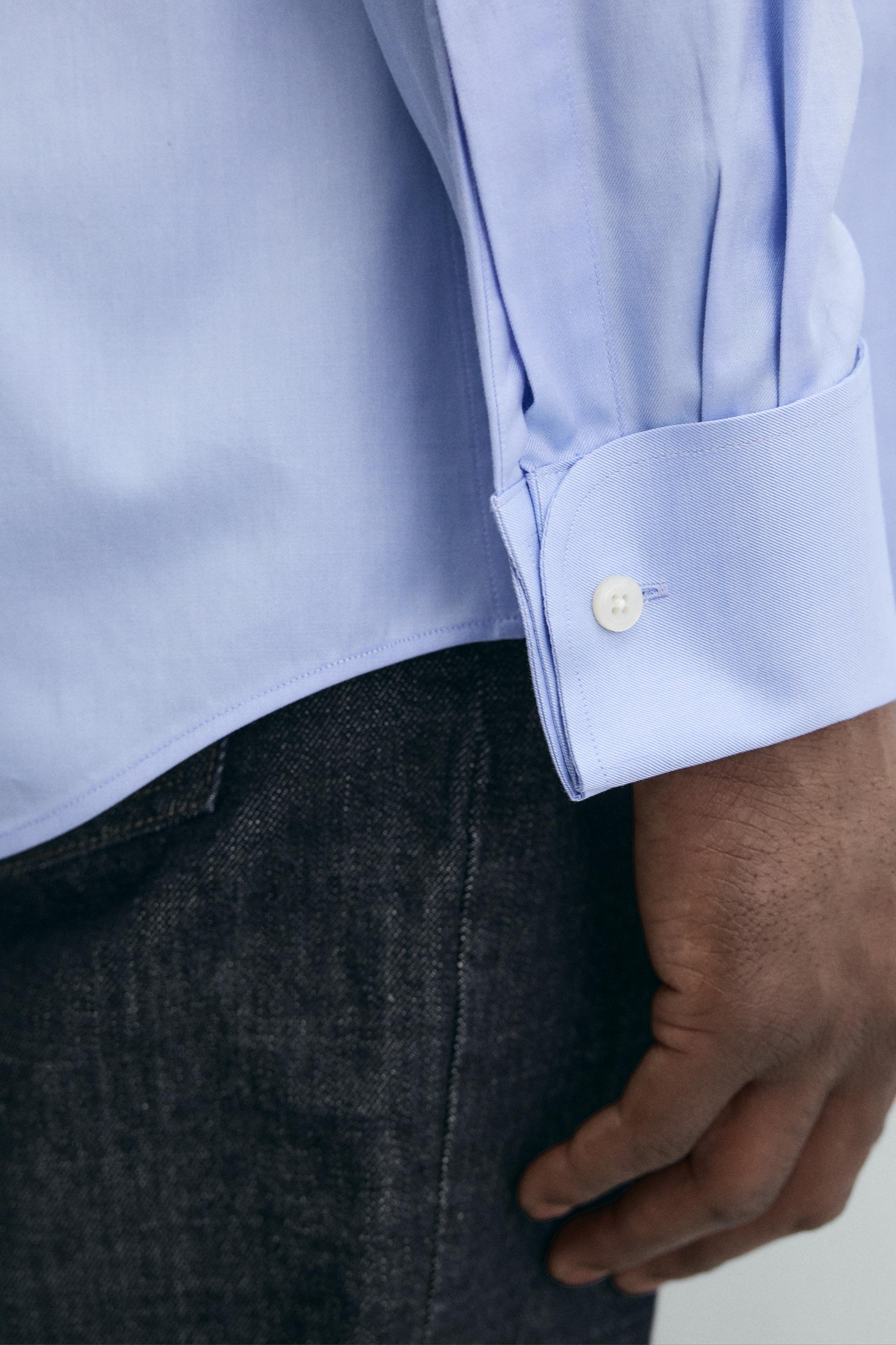 TEXTURED FRENCH CUFF SHIRT