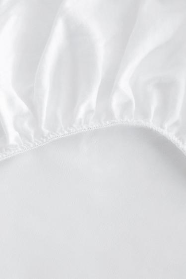 KIDS WATERPROOF COTTON JERSEY MATTRESS PROTECTOR - White by Zara - Image 2