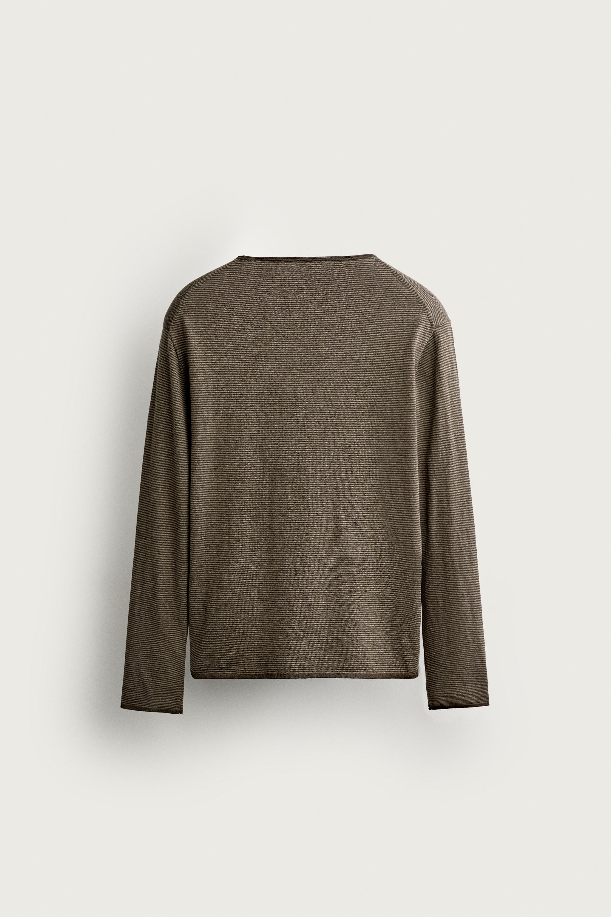PULL À RAYURES EN COTON ET CACHEMIRE
