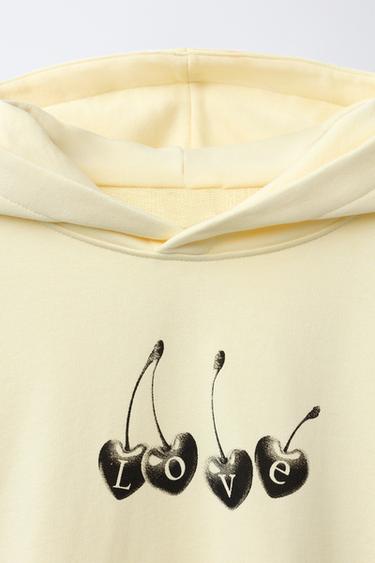 SWEAT IMPRIMÉ CERISES - Jaune de Zara - Image 2