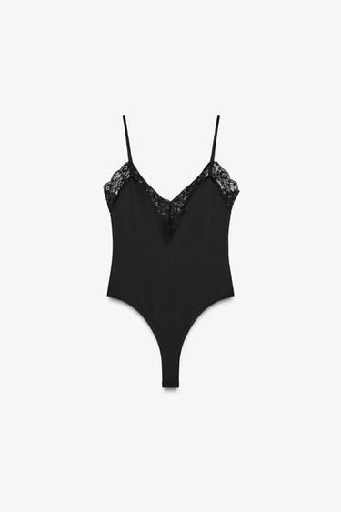 CAMISOLE BODYSUIT - Black by Zara - Image 0