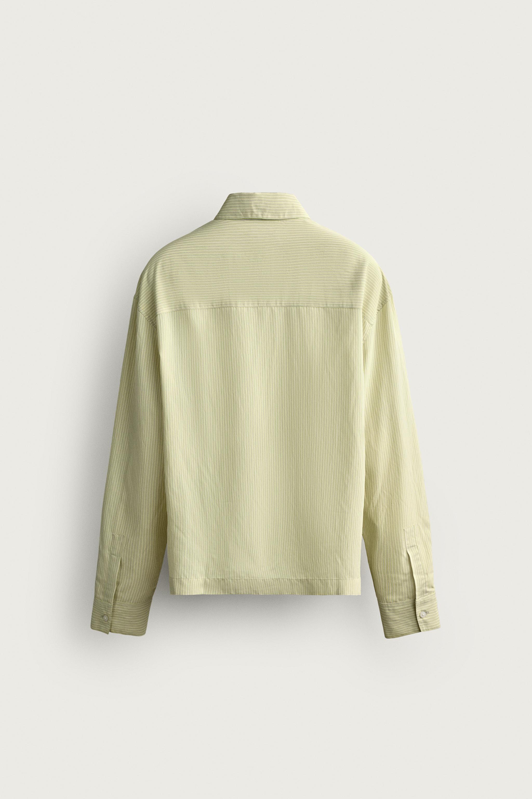 RELAXED-FIT STRIPED FLUID SHIRT