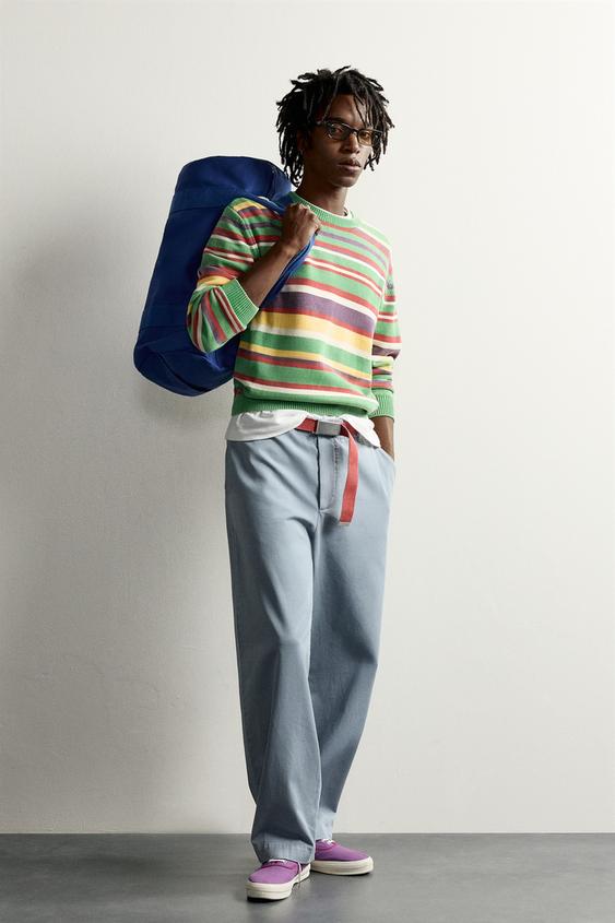 JERSEY 100% ALGODÓN BORDADO FRUIT OF THE LOOM™ - Rayas de Zara - Imagen 0
