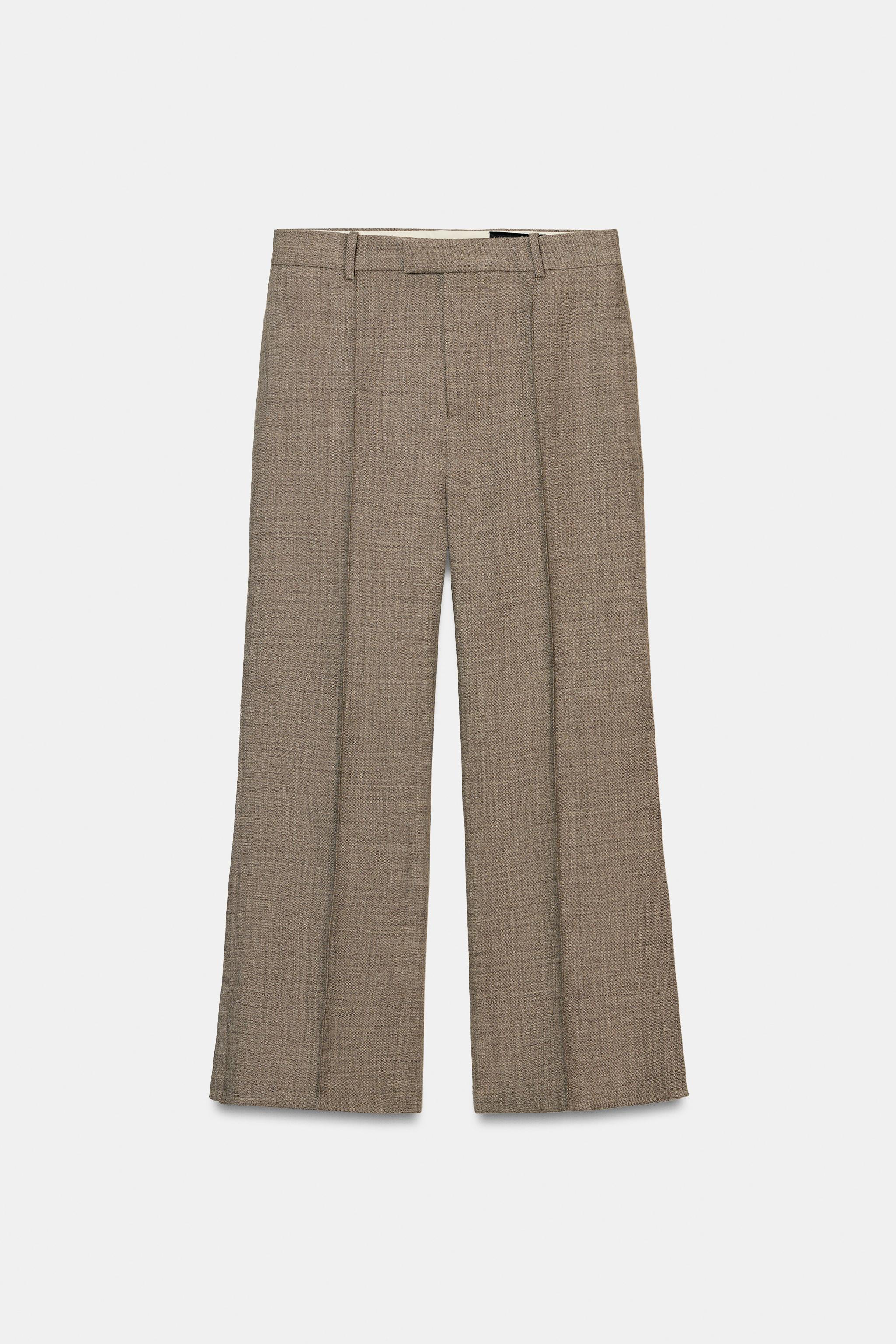 CROPPED WOOL FLARE PANTS ZW COLLECTION