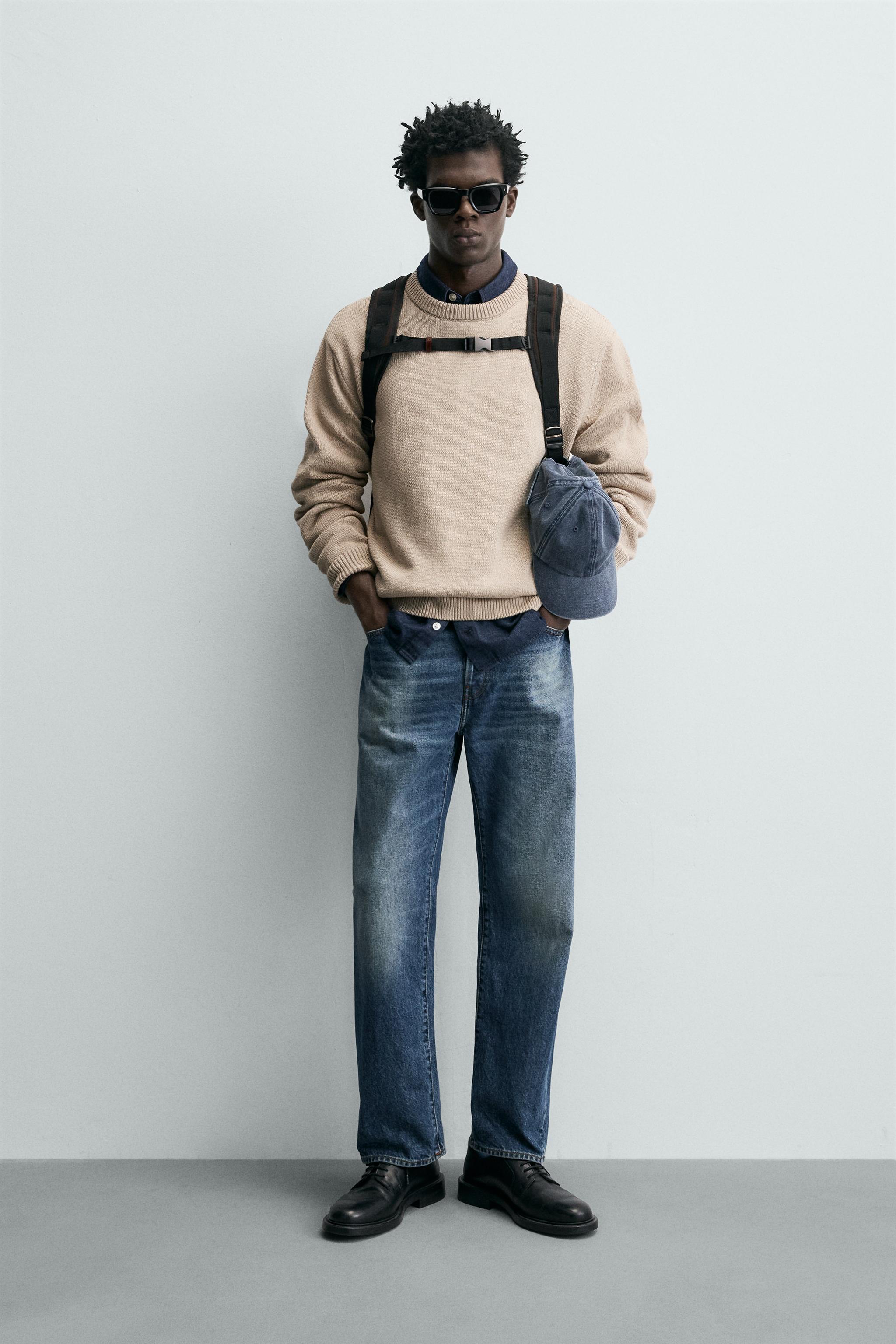 COTTON TEXTURED JUMPER - taupe brown | ZARA United States