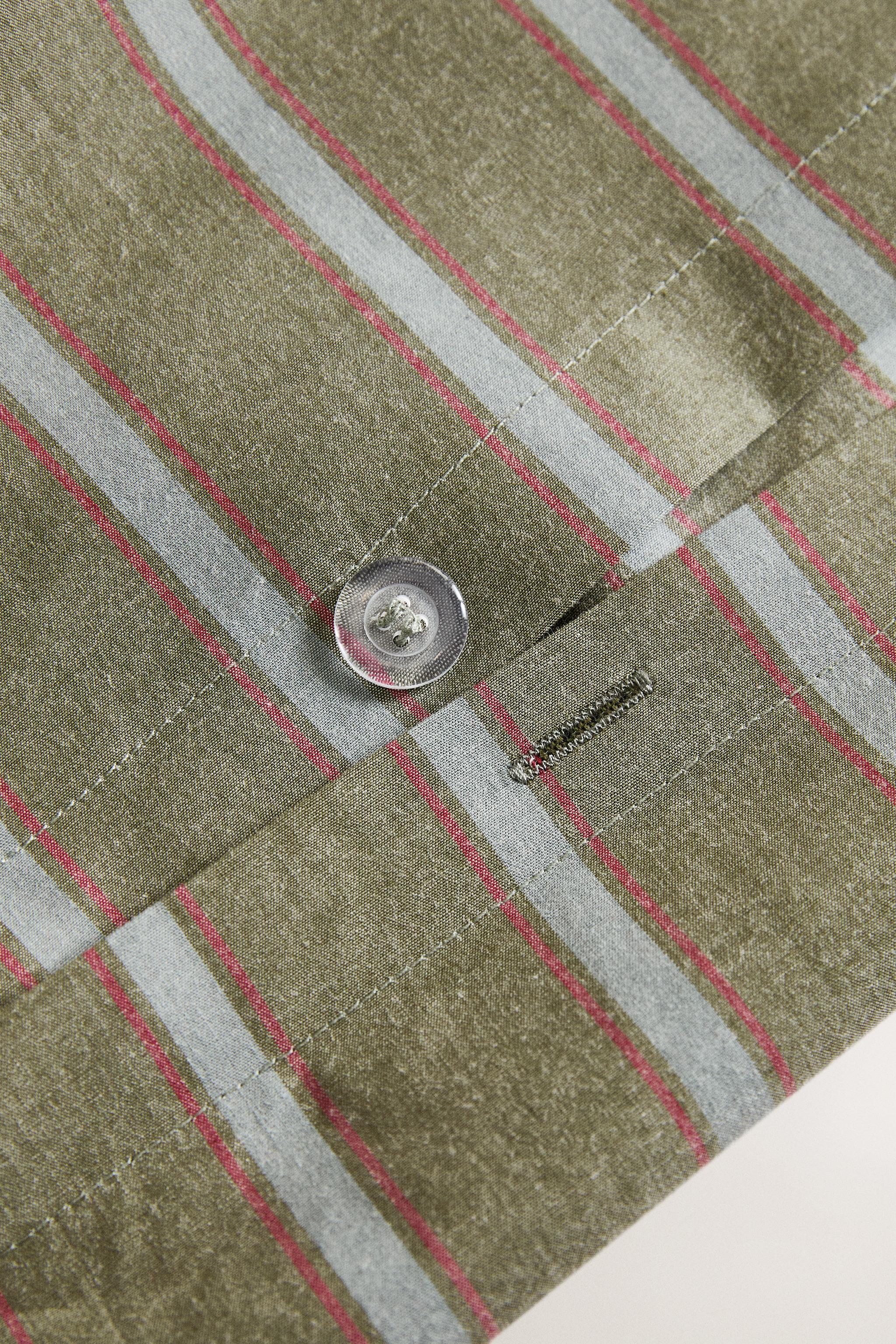 Striped Percale Duvet Cover - Thumbnail 4