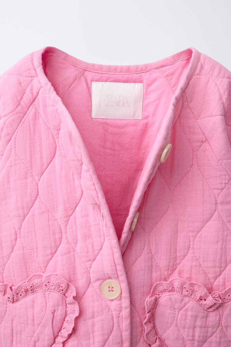 Chaqueta acolchada con bolsillos de corazón 5