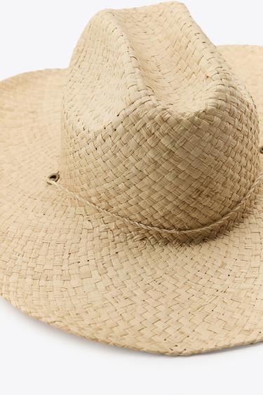 WOVEN COWBOY HAT - Light beige by Zara - Image 1