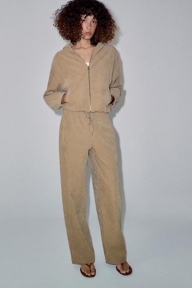 ELASTIC WAIST TROUSERS - Mid-camel by Zara
