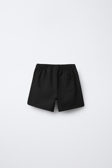 LOGO TECHNICAL BERMUDA SHORTS - Black by Zara - Image 1