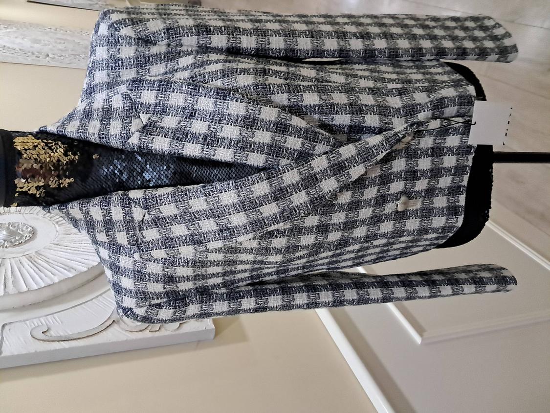 METALLIC CHECK BLAZER - Image 3