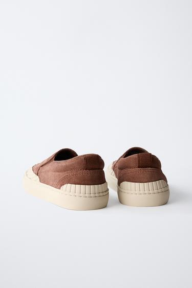 LEATHER TRAINERS - Brick by Zara - Image 4