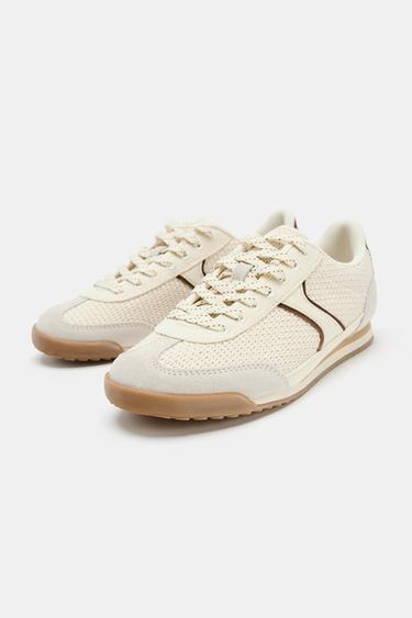 BASKETS RUNNING RÉSILLE - Blanc écru de Zara - Image 3