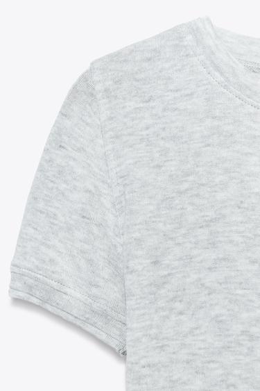 SOFT SHORT SLEEVE T-SHIRT - Grey marl by Zara - Image 5