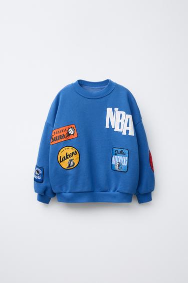 SUDADERA PARCHES NBA - Azulón de Zara