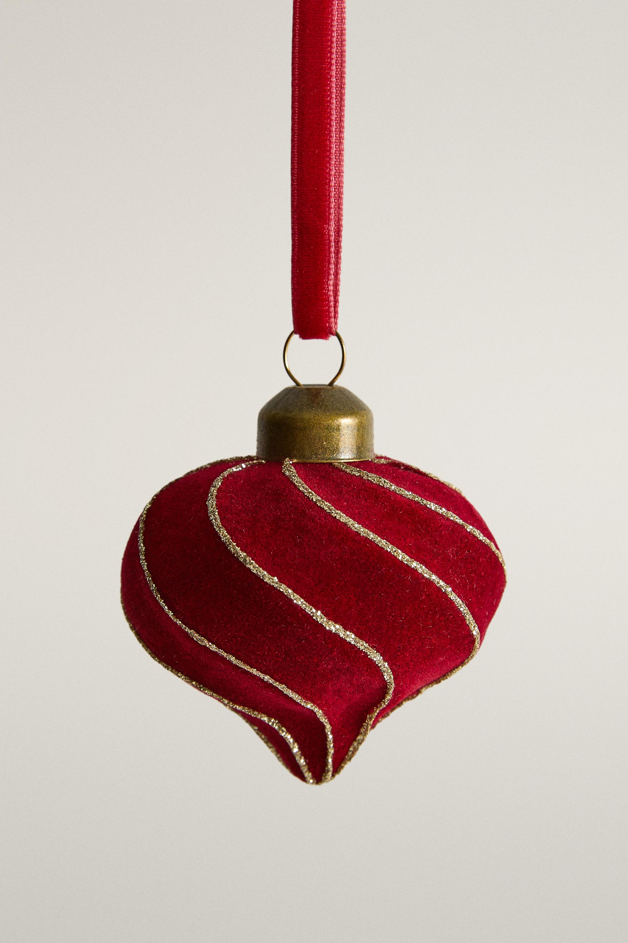 VELVET SPIRAL CHRISTMAS TREE DECORATION