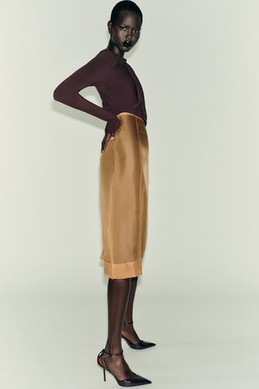 BODY FLUIDE AVEC FERMOIR - Marron foncé de Zara - Image 5