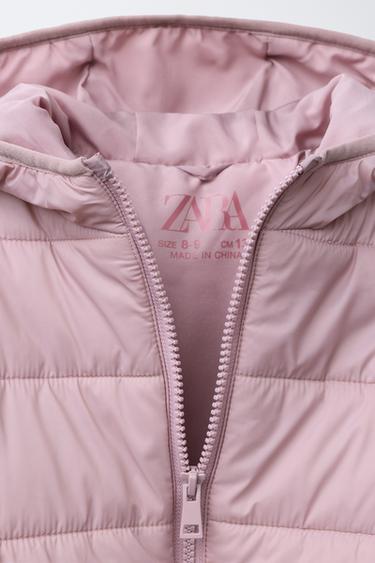 ULTRALIGHT HOODED JACKET - Chalk pink by Zara - Image 5