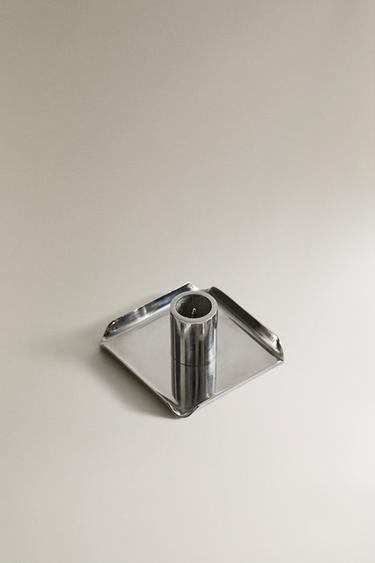 PORTE-BOUGIE ACIER INOXYDABLE - Argent de Zara - Image 1