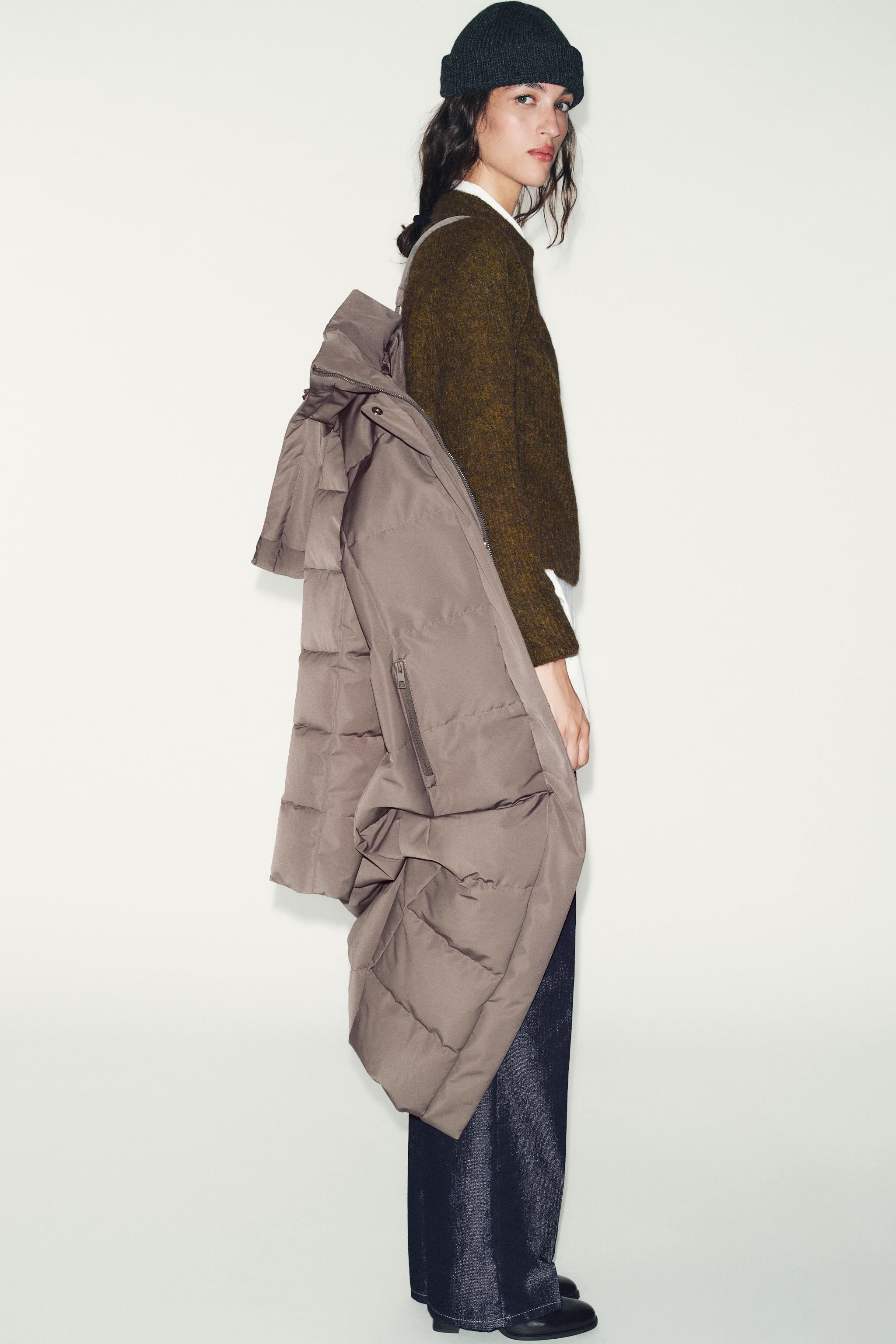 DOUDOUNE LONGUE À CAPUCHE DÉPERLANTE COUPE-VENT