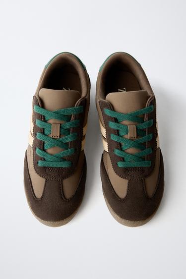 Zara COLORBLOCK SNEAKERS - Brown