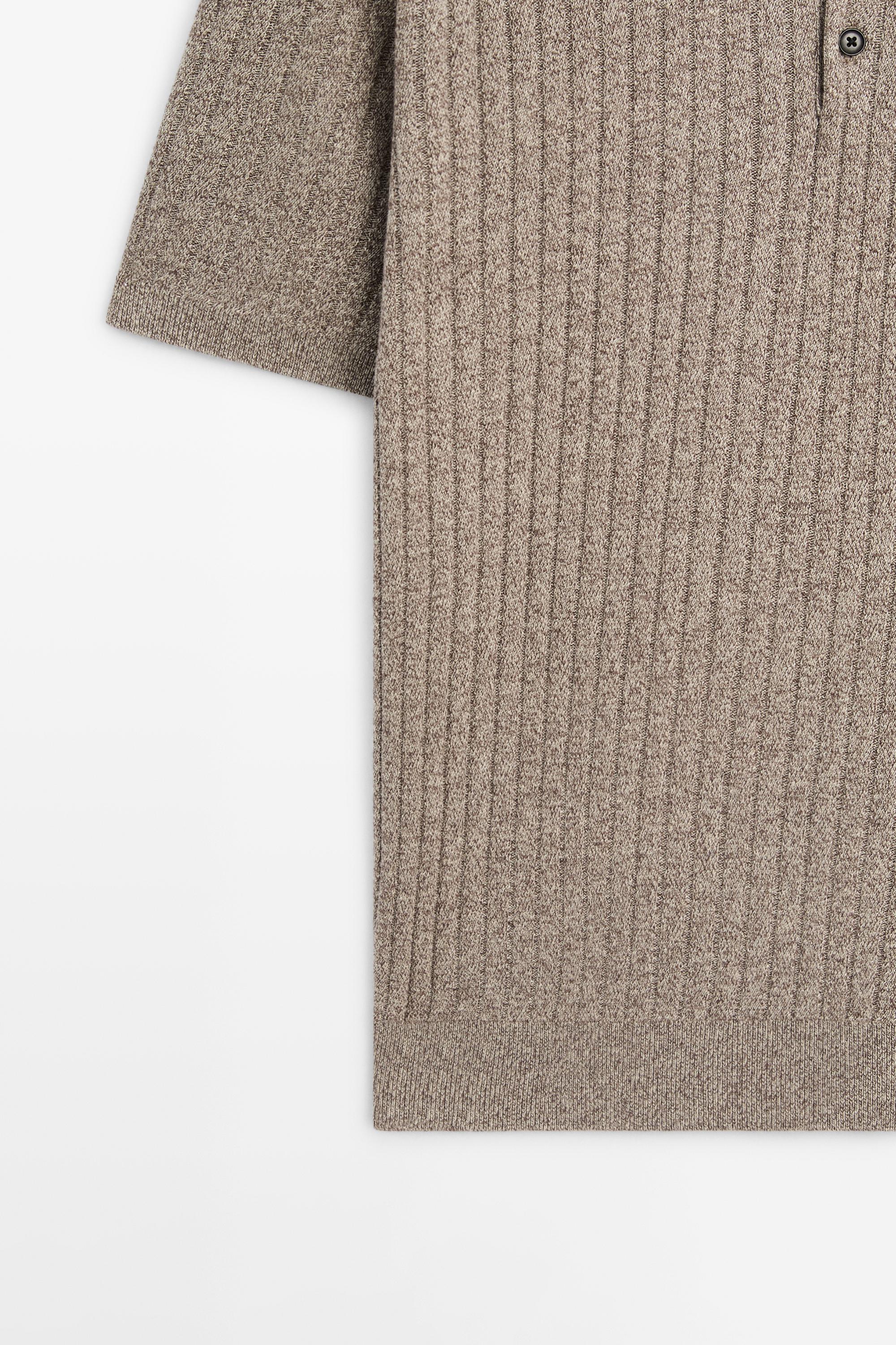 100% cotton knit polo collar sweater