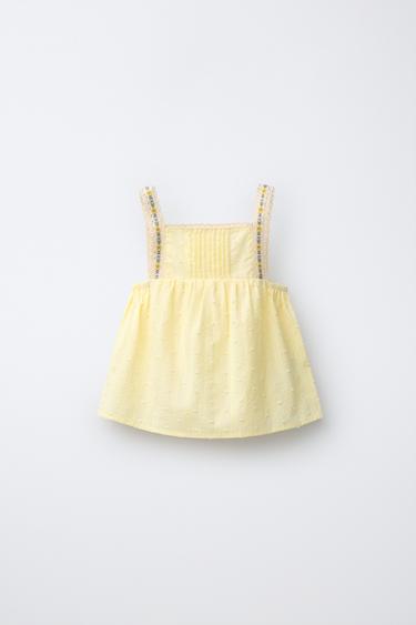 FLORAL PRINT TOP - Yellow by Zara
