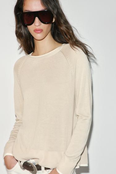 DOUBLE KNIT JUMPER - Sand by Zara