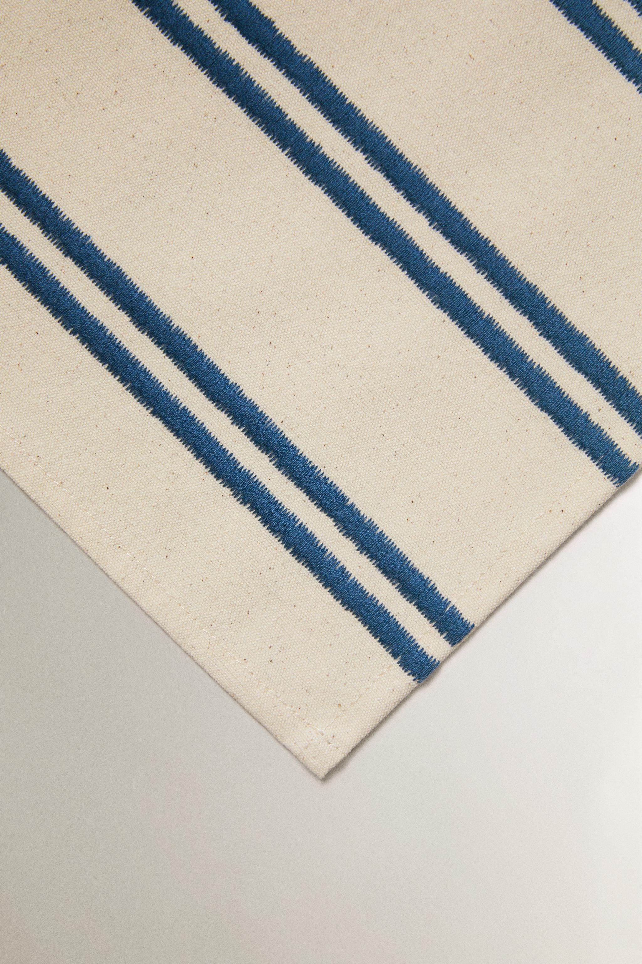 Zara EMBROIDERED STRIPE PLACEMAT — фото 3