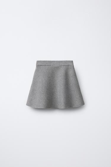 KNIT SKIRT - Grey by Zara - Image 1