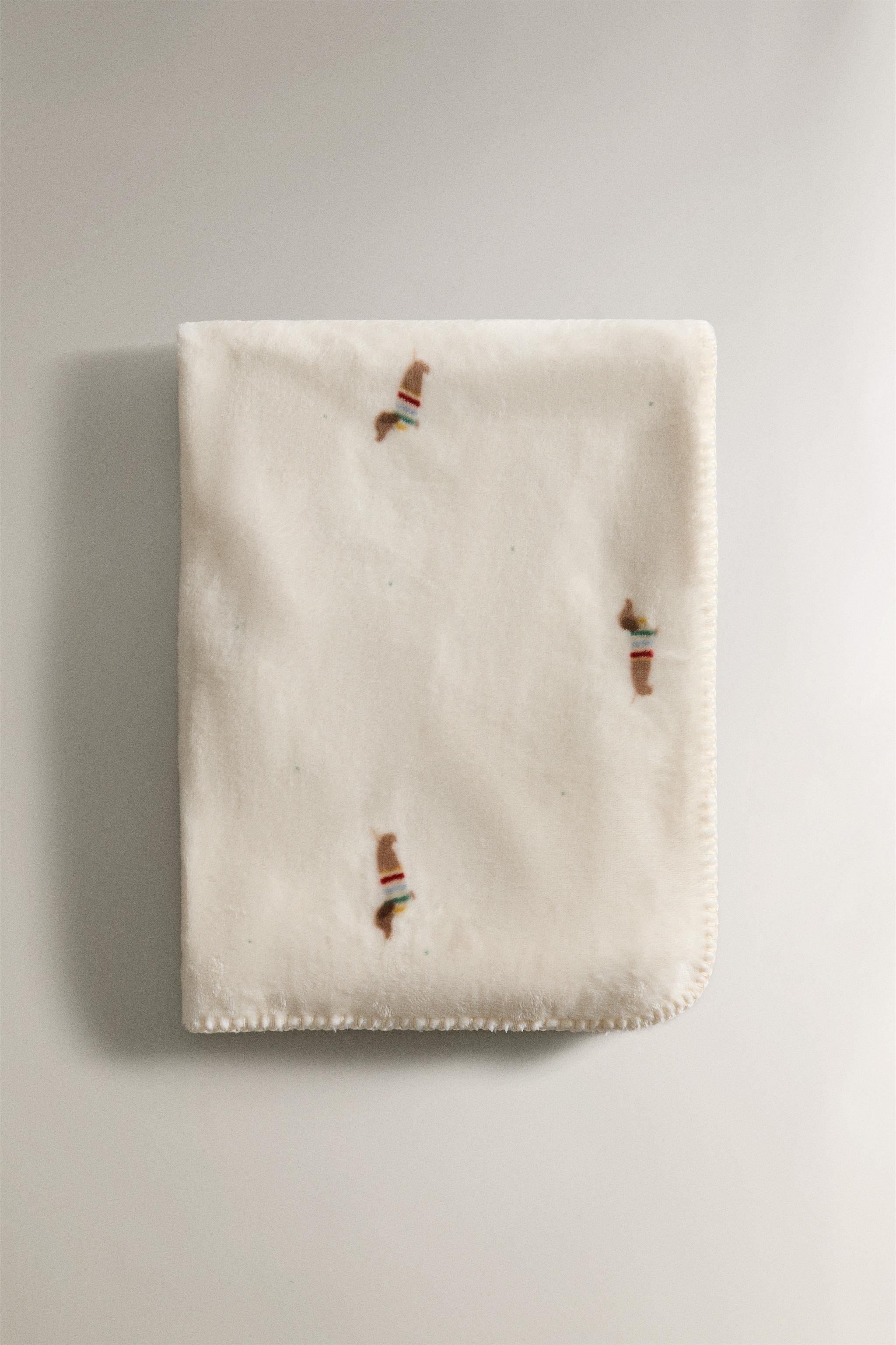 Zara BABY DACHSHUND FLEECE BLANKET — фото 5