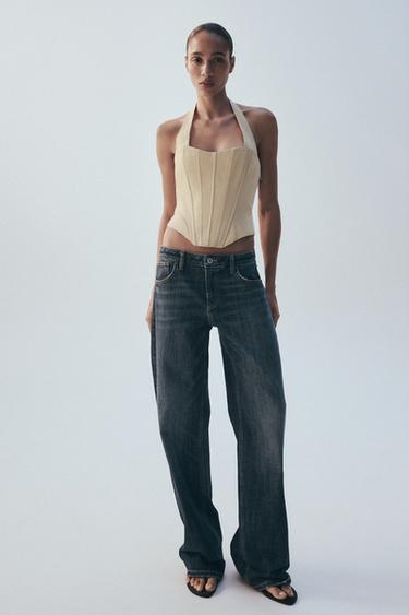 TOP CORSETERO HALTER - Beige de Zara