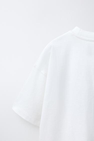 T-SHIRT IMPRIMÉ VARSITY - Blanc cassé de Zara - Image 3