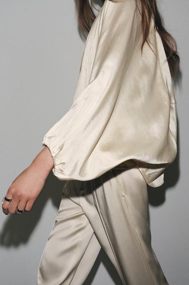 PUFFED BOMBER JACKET - ZW COLLECTION - Ecru by Zara