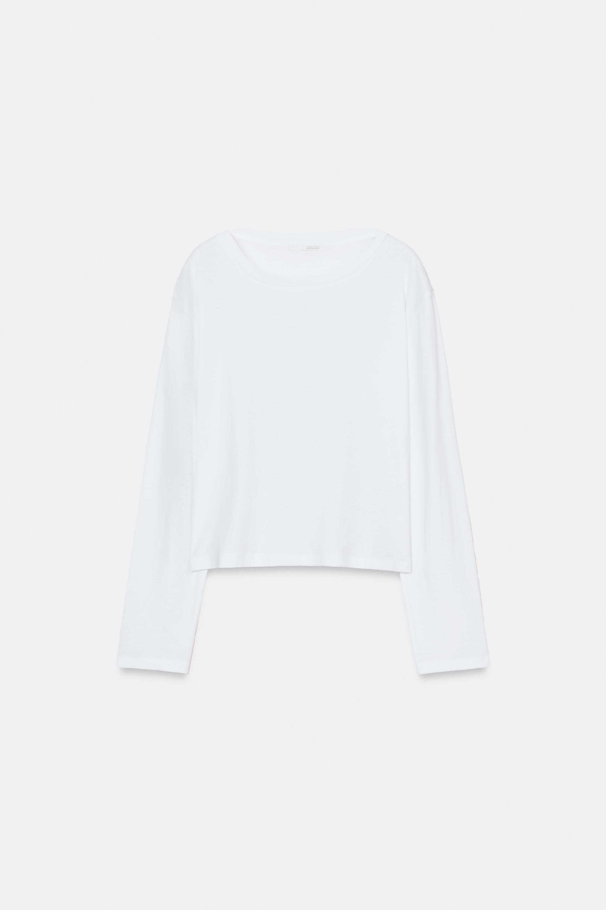 T-SHIRT COL BATEAU MANCHES LONGUES