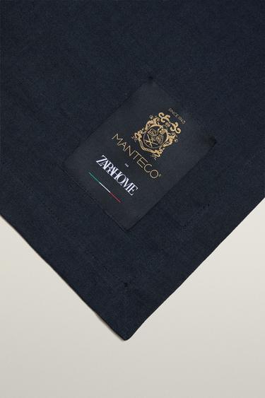 MANTECO LINEN BLANKET — Blue 2