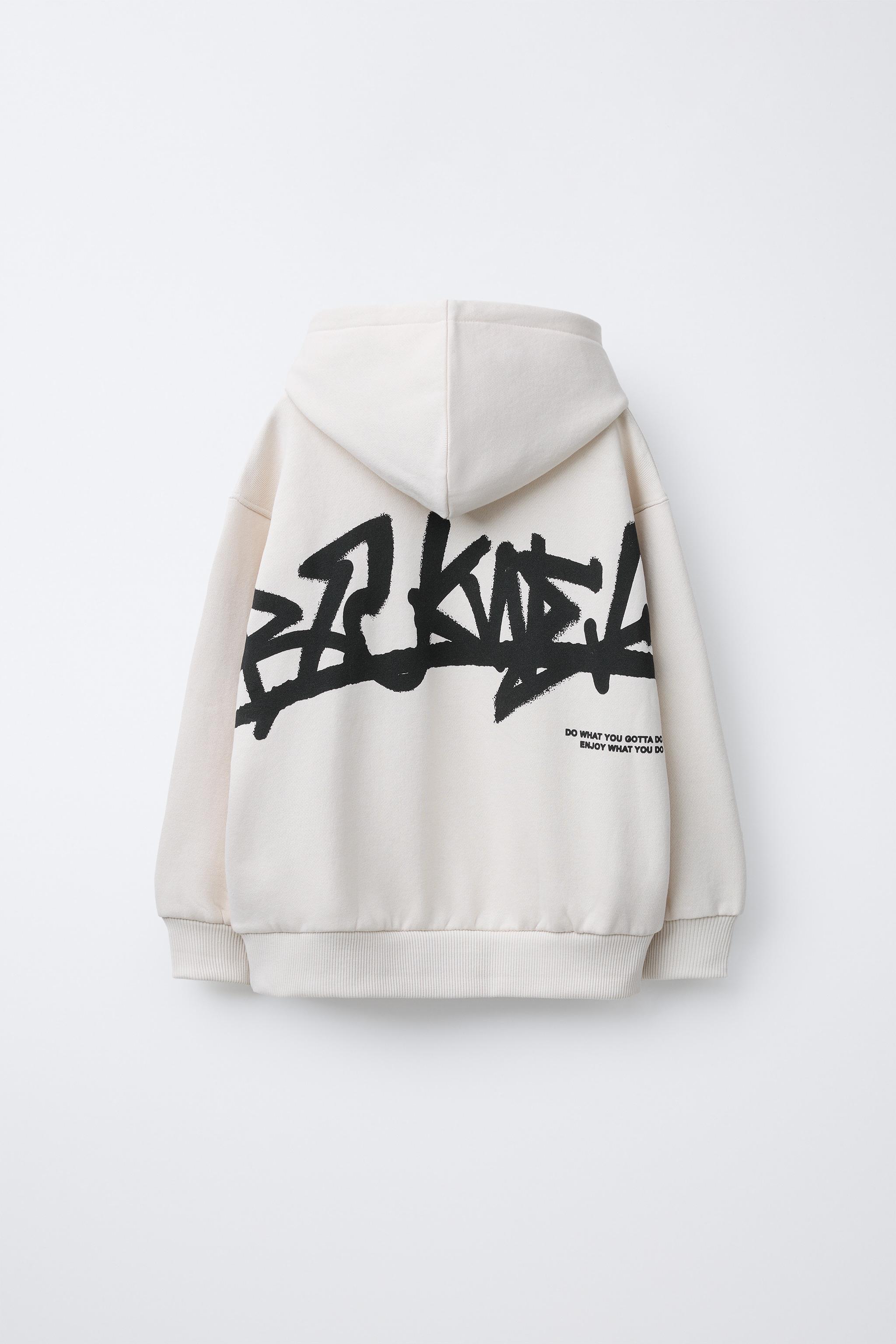 EMBROIDERED TEXT HOODIE