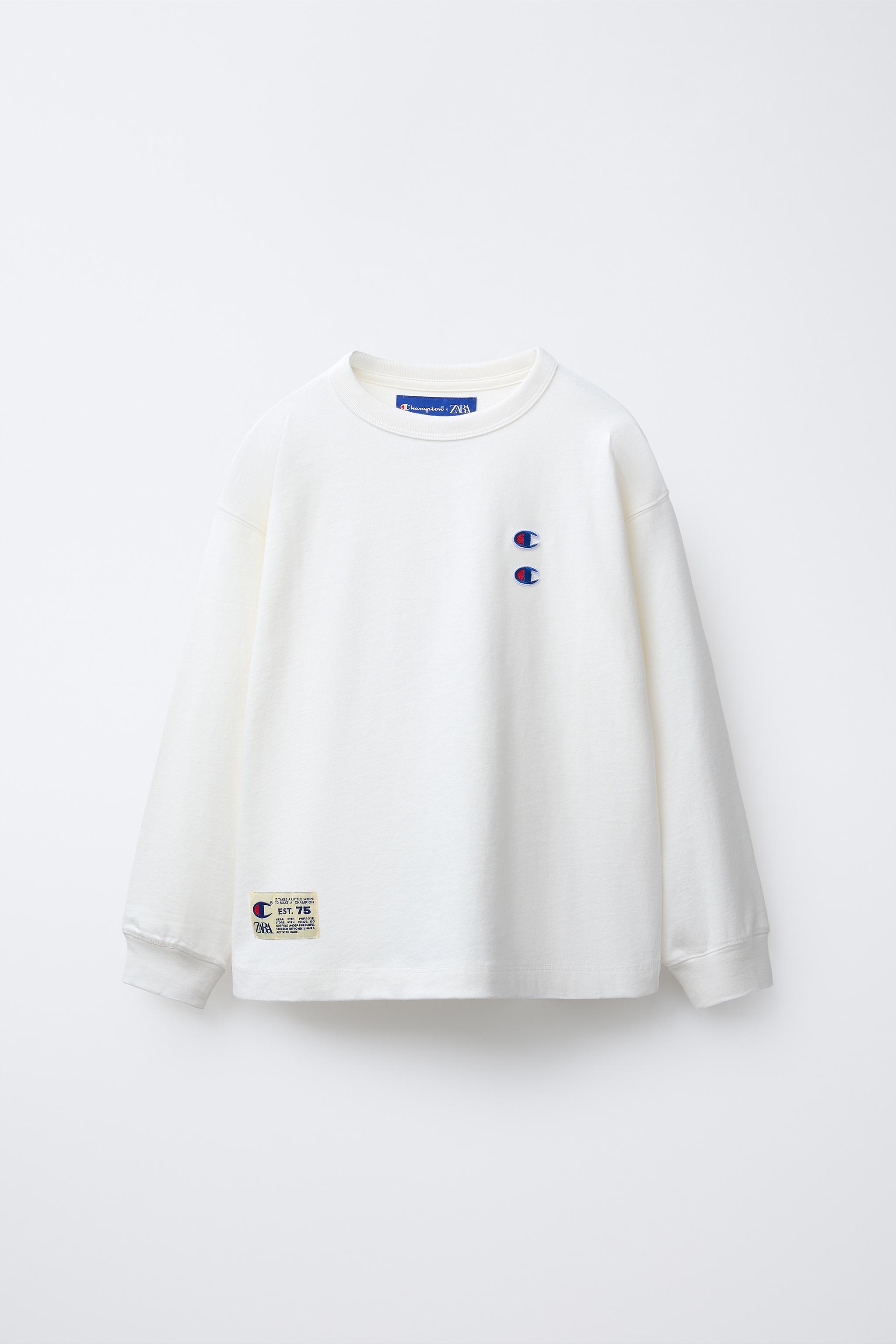CHAMPION ® X ZARA PATCH T-SHIRT - White | ZARA United States
