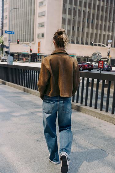 VESTE EFFET DAIM - Marron de Zara - Image 4