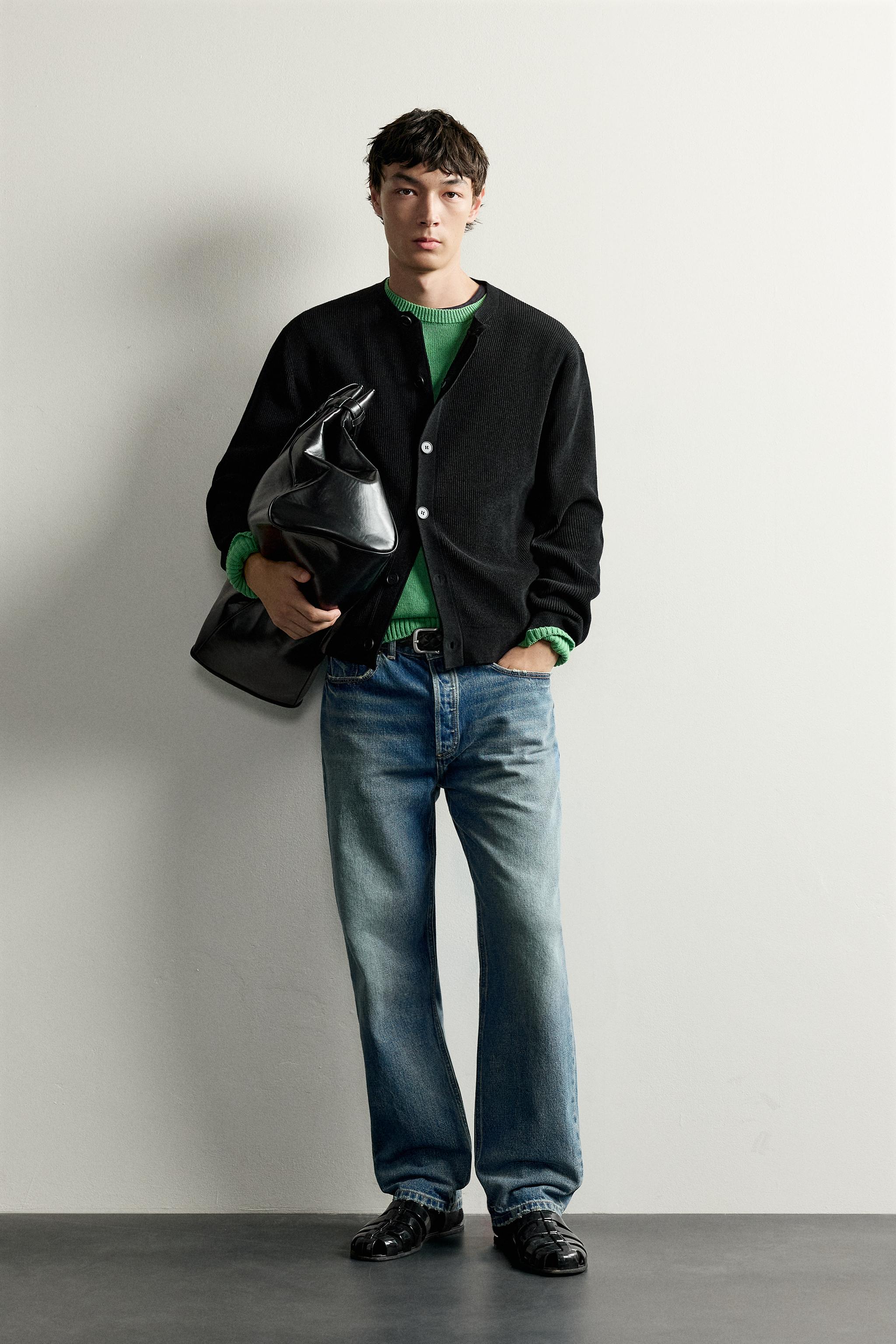 シェニール リラックスフィット カーディガン - ブラック | ZARA Japan