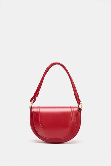 CONTRAST TOPSTITCH CROSSBODY BAG - Red by Zara - Image 0