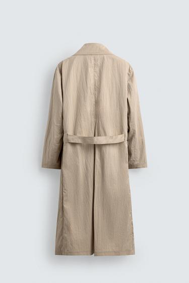 OVERSIZE FIT TRENCH COAT - Oyster-white by Zara - Image 8