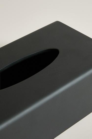 BLACK RESIN TISSUE BOX — Black 2