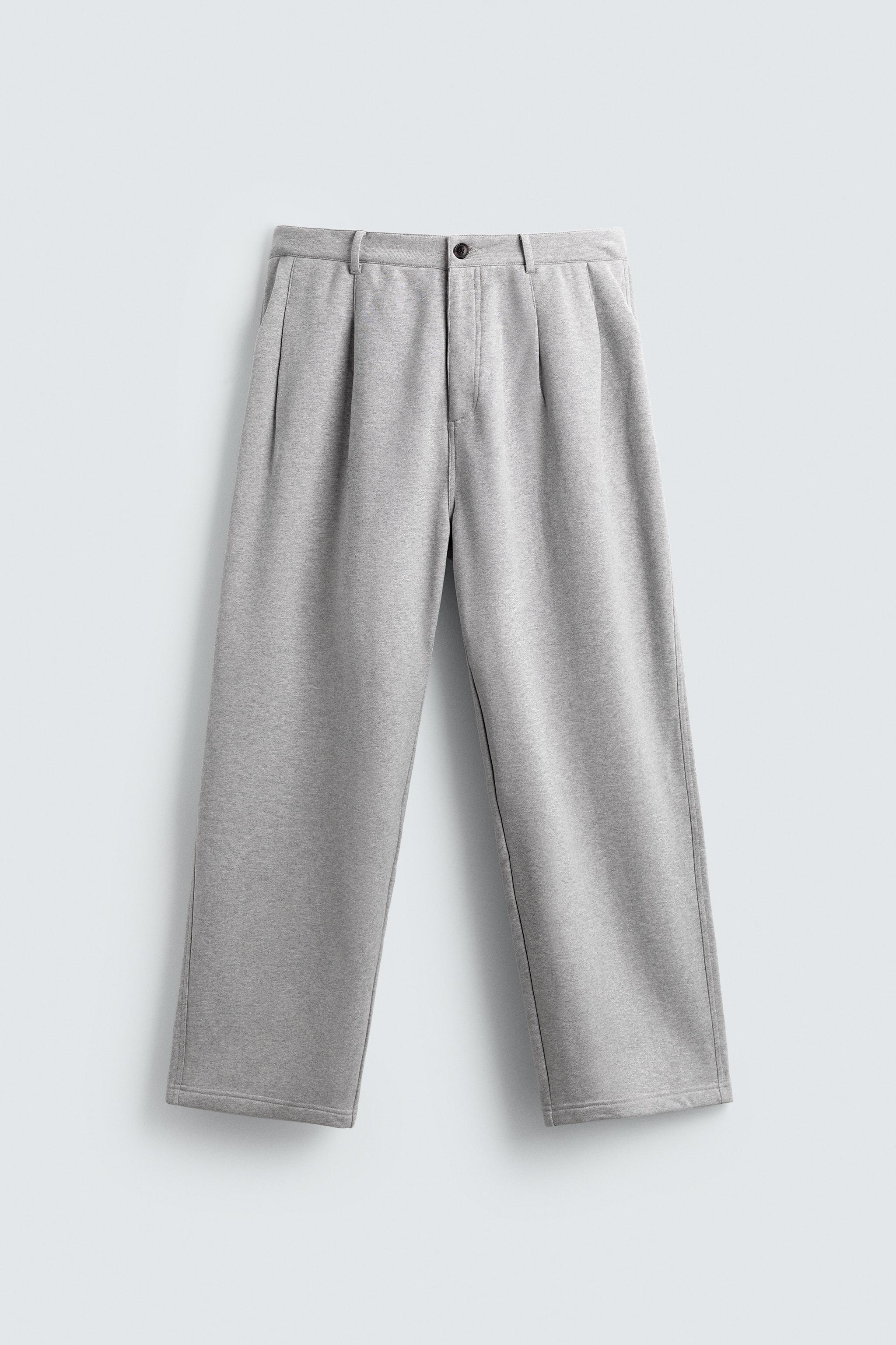 CHAMPION ® X ZARA RELAXED FIT PLEATED PANTS - Gray marl