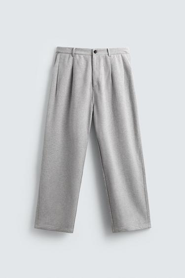 CHAMPION ® X ZARA RELAXED FIT PLEATED TROUSERS - Grey marl by Zara