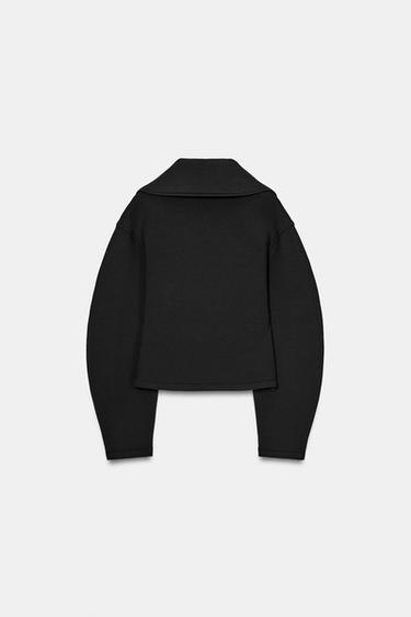 VESTE AJUSTÉE EFFET NÉOPRÈNE - Noir de Zara - Image 6