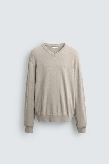 JERSEY BOTONATO MEZCLA ALGODÓN - Crudo / Vigoré de Zara