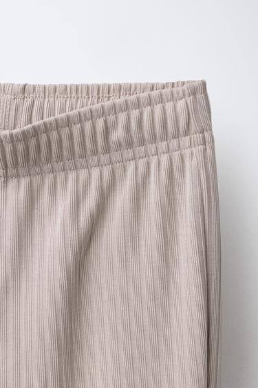 RIBBED FLARE BALLET TROUSERS - Beige-pink by Zara - Image 2