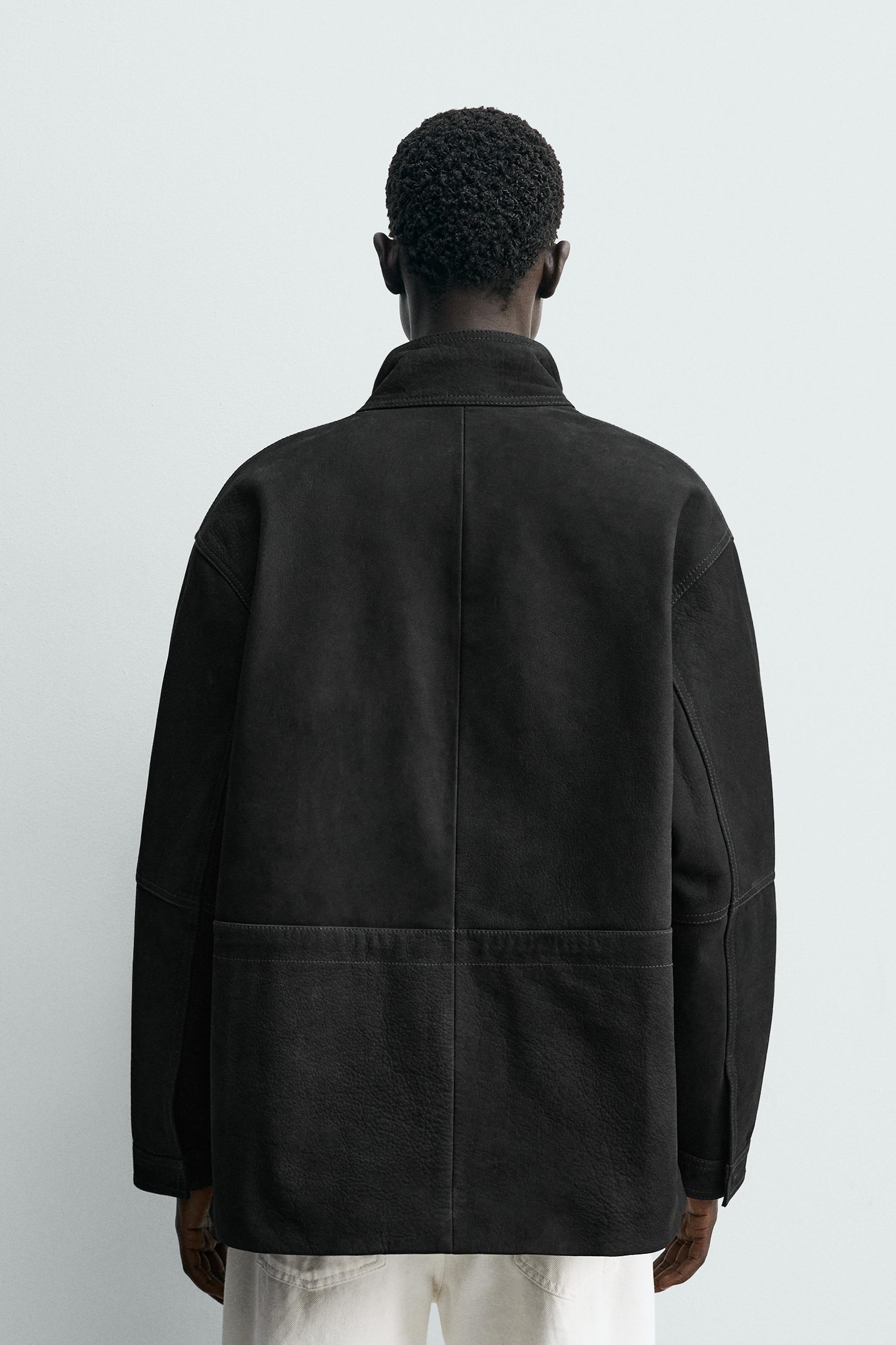 PARKA RELAXED FIT EN CUIR