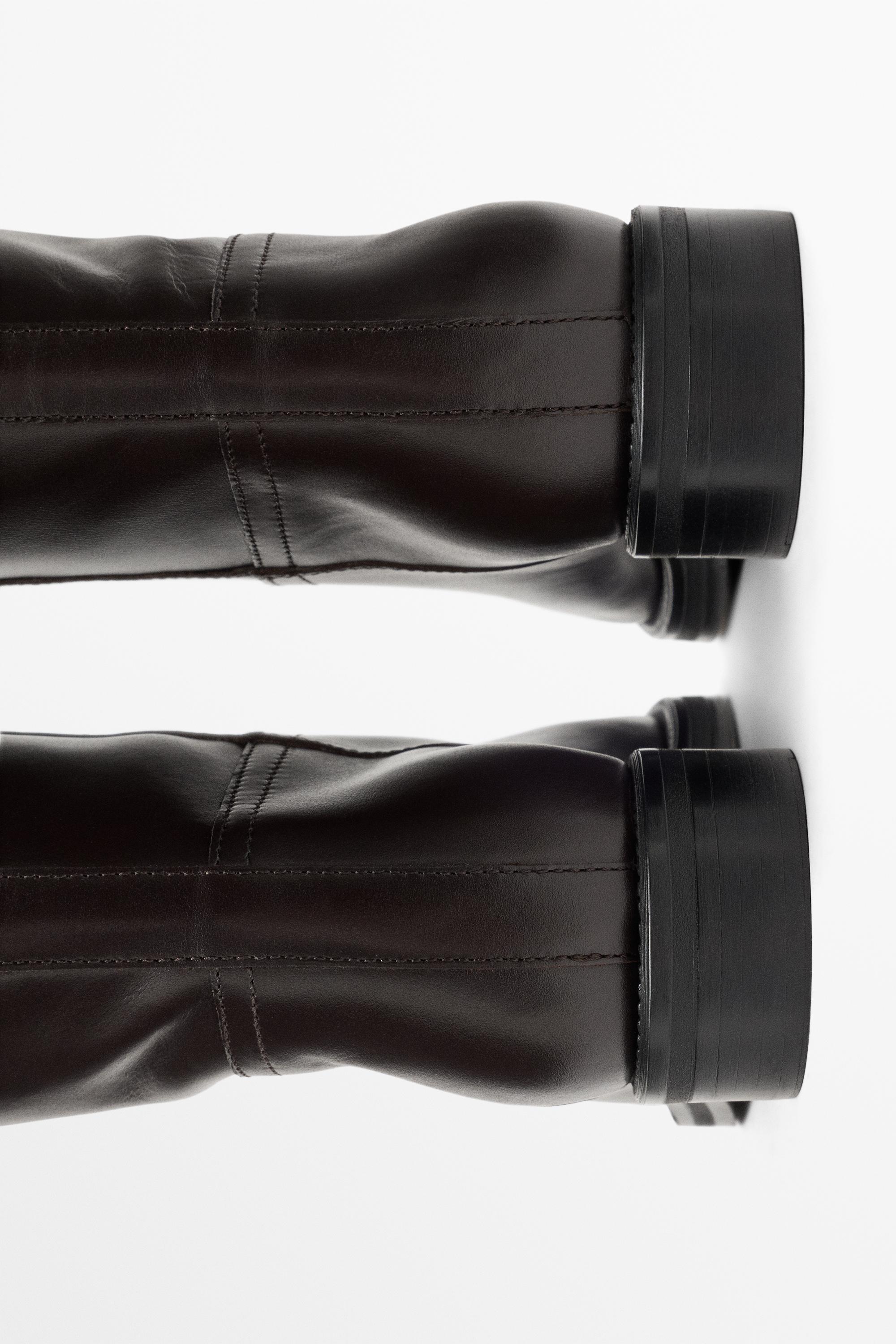 Botte cavalière en cuir